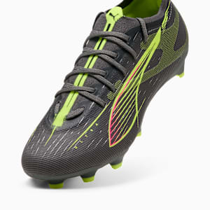 Chaussures de soccer à crampons pour terrain ferme/terrain artificiel ULTRA 5 PRO Enfant et adolescent, Matte Aged Silver-Yellow Alert-Sun Struck, extralarge